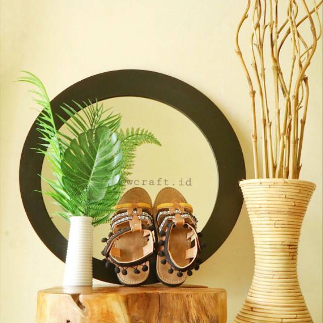 Wcraft.id Boho Women Sandal Black /// sendal couple / ramadhan / hampers / sendalibudananak / lebara