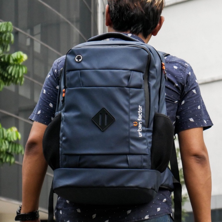 LUXURIOUS NAVY |ManNeedMe x URBAN| Tas Ransel Punggung Pria Tas Backpack ORIGINAL