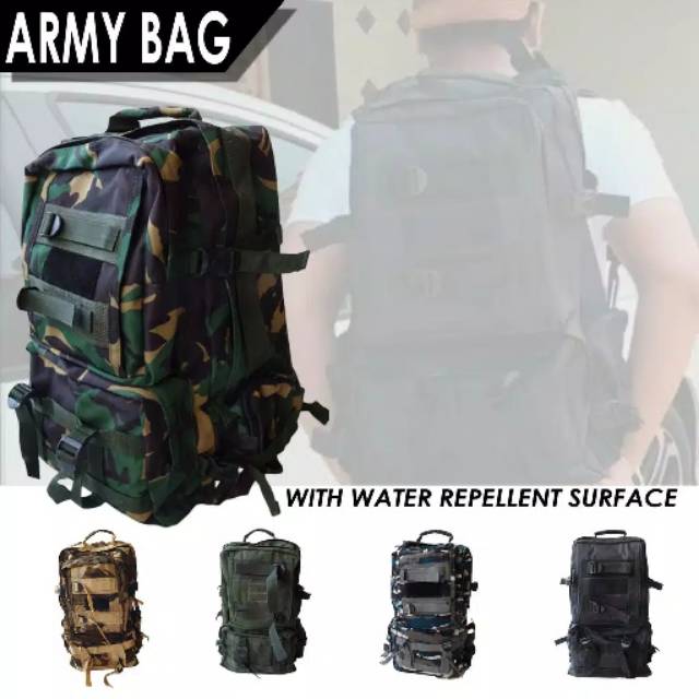 MT Tas ransel militer lebanon besar premium army bag loreng tni polri