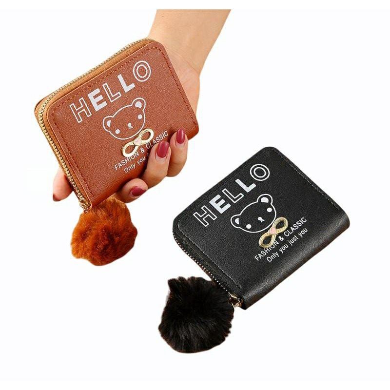Arifirn FC 11 - Dompet Lipat Wanita Free PomPom