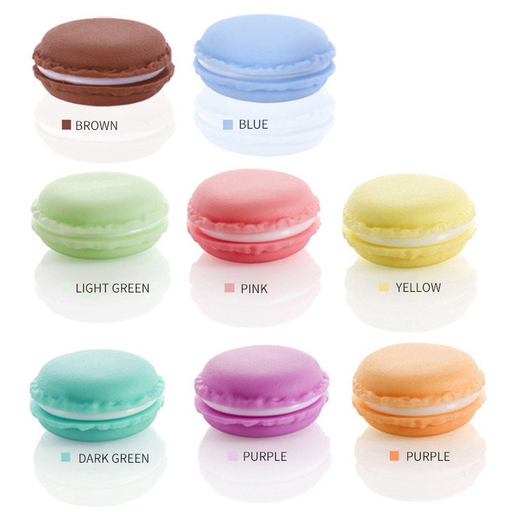 Kotak Penyimpanan Perhiasan Bentuk Macaron Mini Warna-Warni
