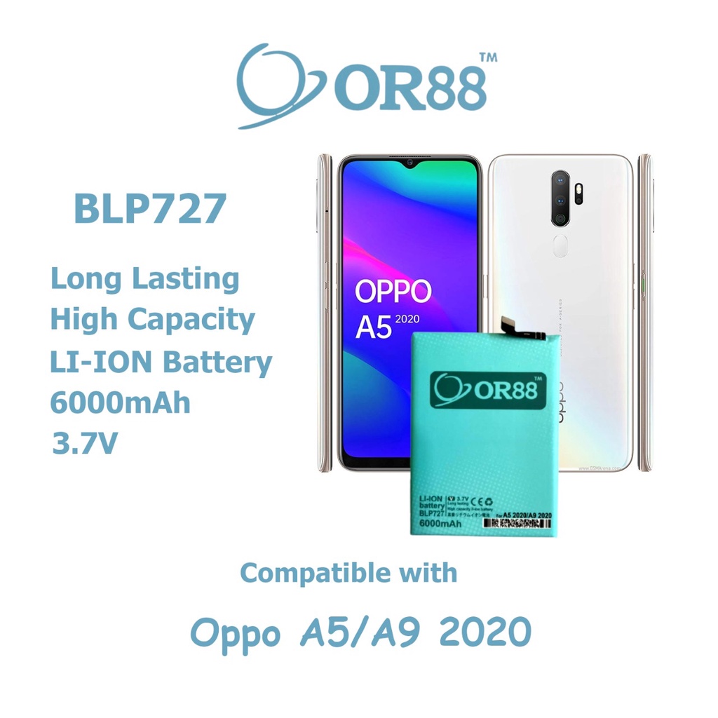 Baterai Batre Battery Double Power Oppo BLP727 A9 2020 / A5 2020 OR88/Oriens88