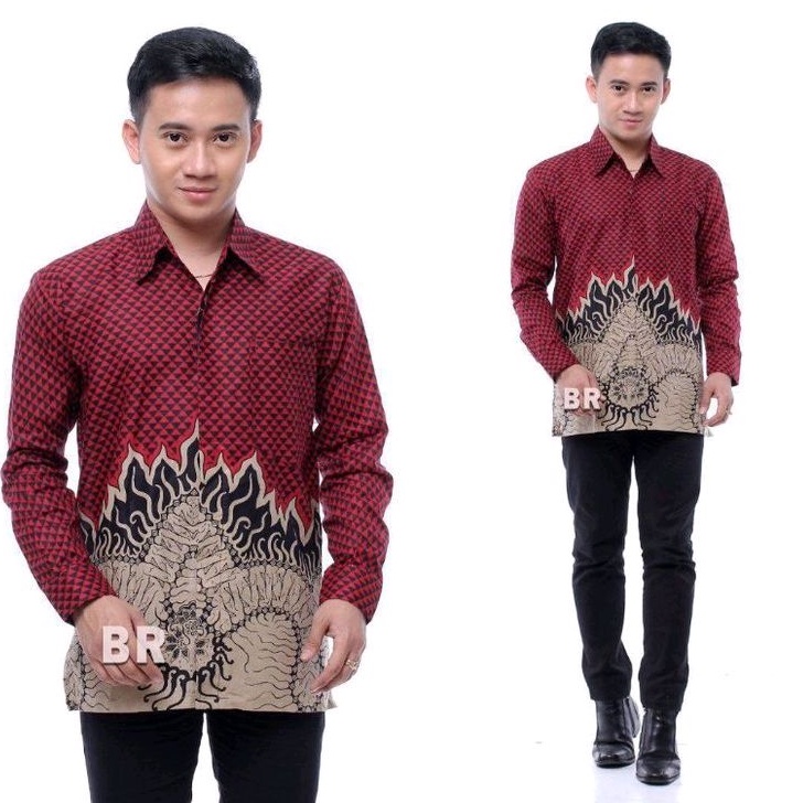 KEMEJA BATIK PRIA LENGAN PANJANG DAN LENGAN PENDEK JUMBO BIG SIZE