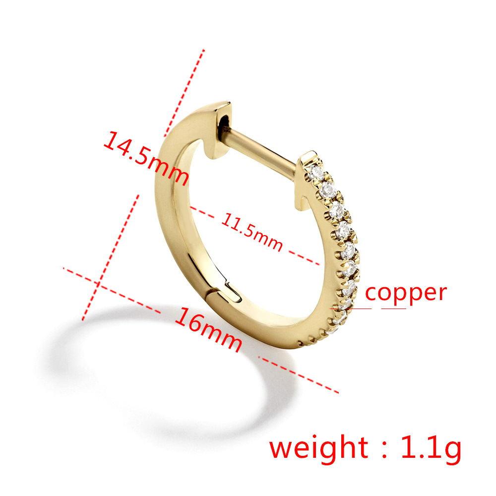 Solighter Putaran Hoop Anting Wanita Pria Fashion Pernikahan Pertunangan Cubic Zirconia Perhiasan Hadiah Earrings