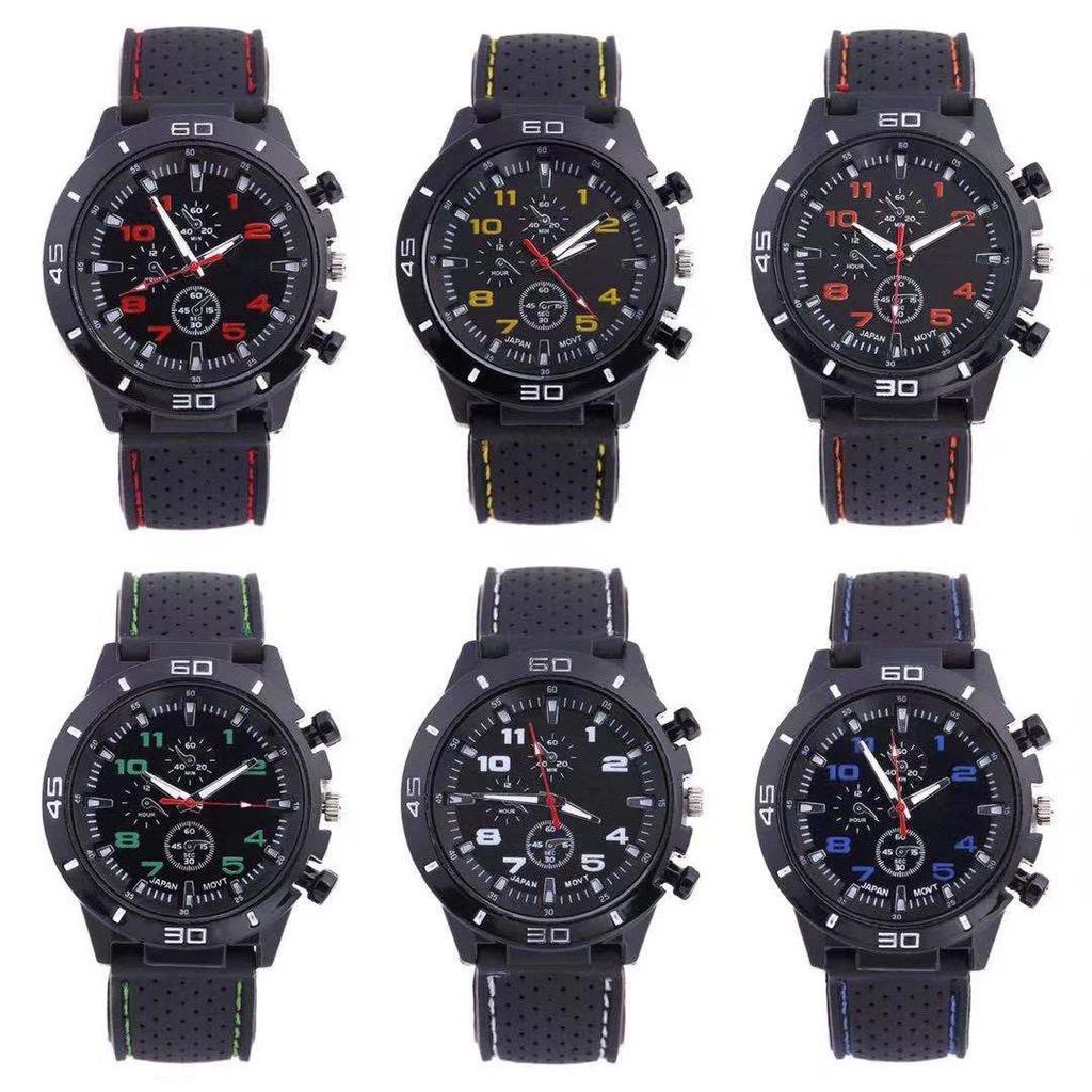 BAJ Jam Tangan Pria Sport Chrono GT Grand Touring Korea Fashion Quartz Silikon Rubber Analog Watch GT002
