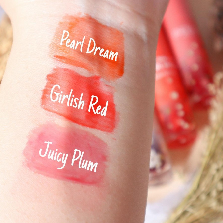 Noera Jelly Tint 3 in 1 - (Juicy Pulm / Girlish Red / Pearl Dream) - Lip care Lip tin Official Asli Grosir Murah 100%