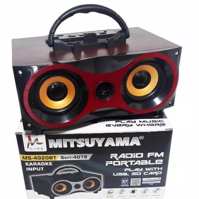 Speaker Bluetooth Portable Mitsuyama MS-4020 Seri-4078 Radio/USB