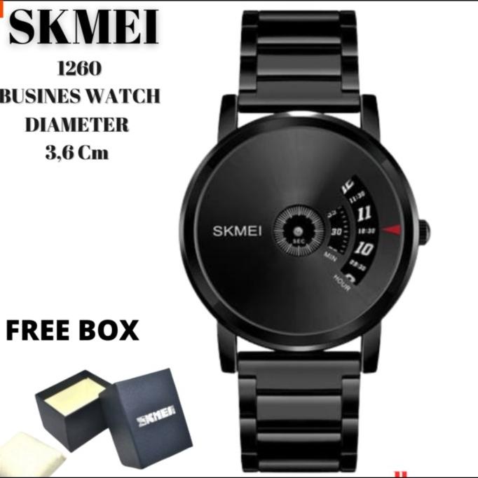 COD SKMEI 1260 Jam Tangan Pria Analog Rantai skmei 1260 Free box
