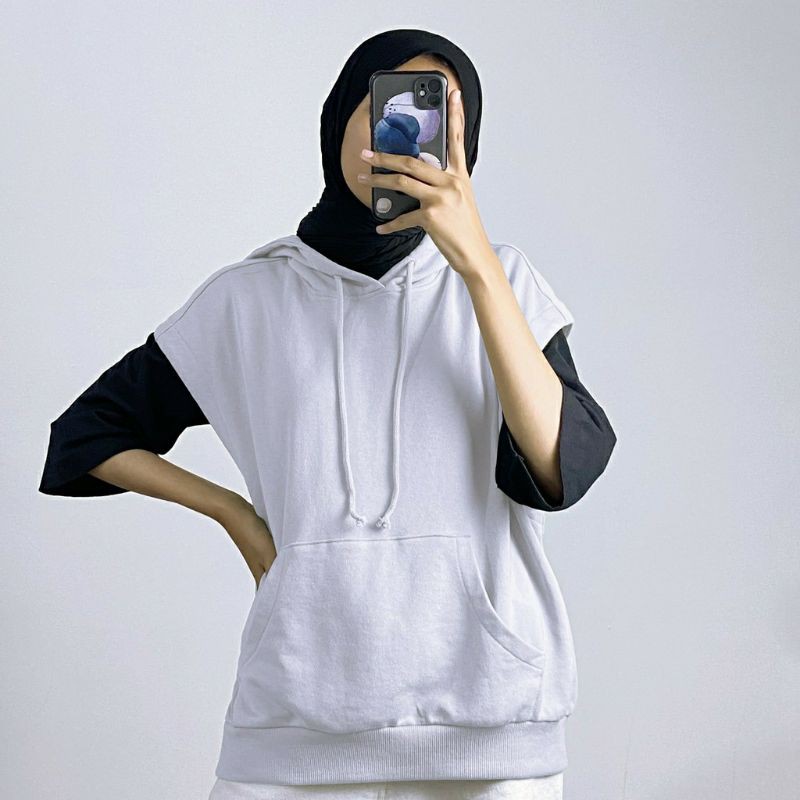 Rompi Hoodie Sweater wanita korea style