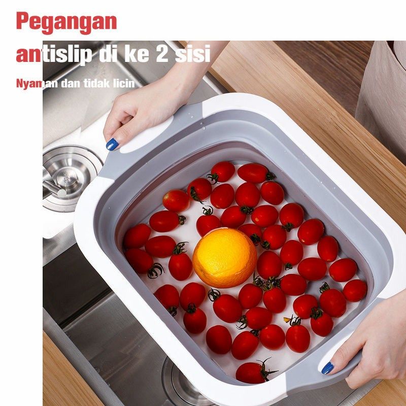 TALENAN SAYUR BUAH TALENAN DAPUR TALENAN MASAK TALENAN LIPAT SERBAGUNA TALENAN BASKOM 3 IN 1 WADAH TALENAN LIPAT KERANJANG BUAH FOLDING BAHAN PLASTIK CUTTING BOARD TALENAN PLASTIK BESAR TEBAL BASKOM WADAH CUCIAN MULTIFUNGSI TALENAN SET PLASTIK BUAH SAYUR