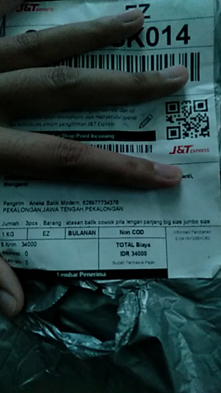 Kemeja Batik Casual Trendy Lengan Panjang Warna Hitam Gold Emas Hitam Silver