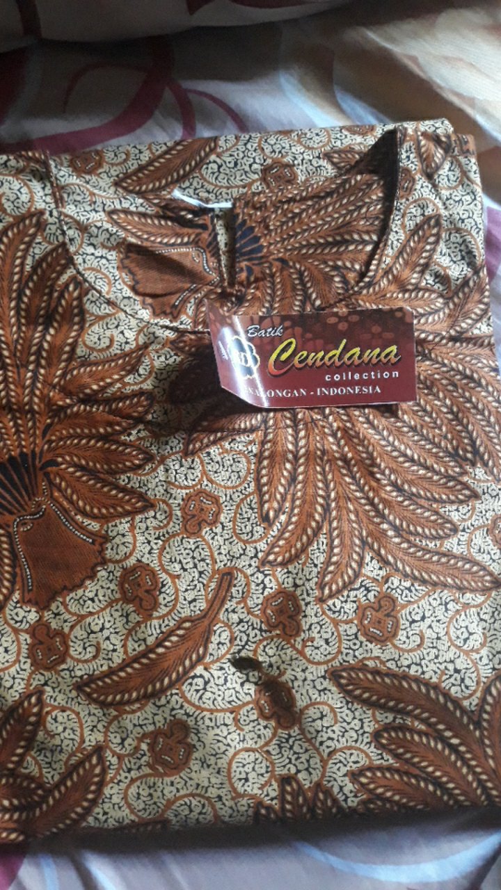 Gendis Blus Lonceng Centini Padi Kuning Blouse Pari Sogan Coklat Seragam Atasan Wanita Batik Kerja