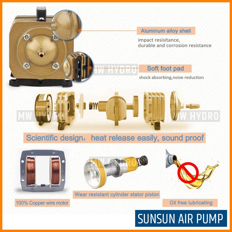 SUNSUN Yuting ACO-005, Electromagnetic Air Pump, Aerator / Pompa Udara