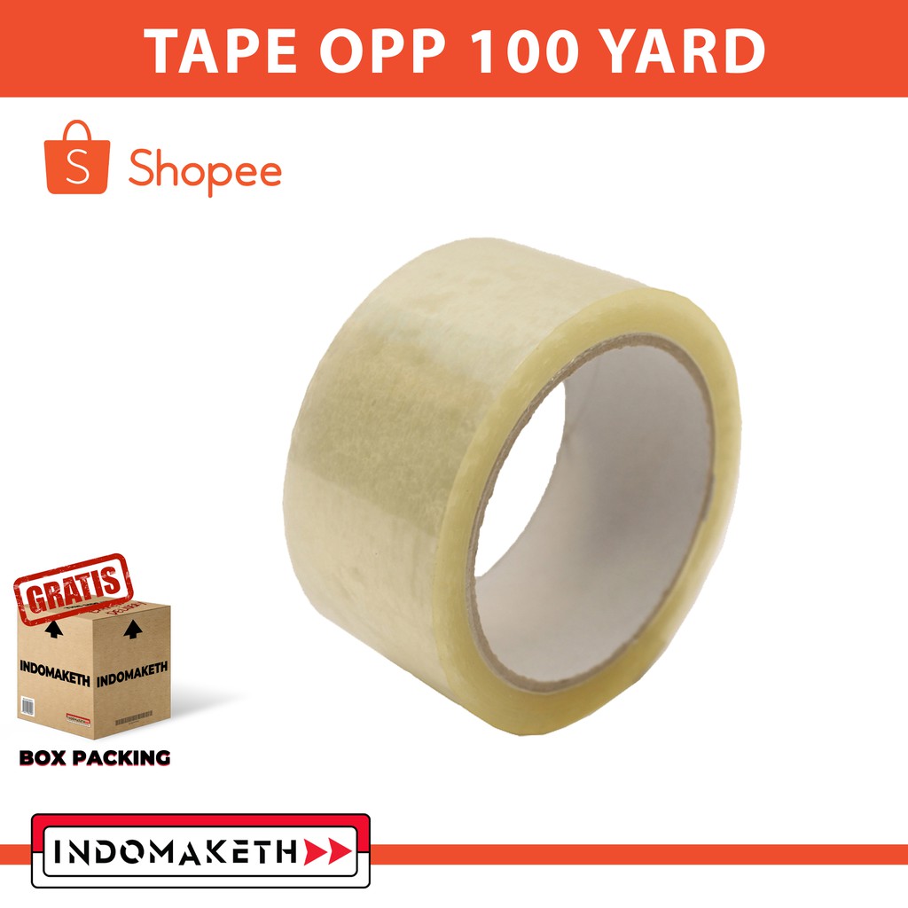 

Lakban/Isolasi Tape OPP 100 Yard 45mm Kualitas Bagus