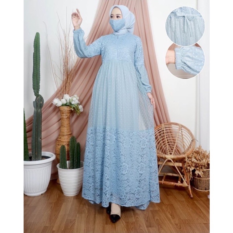 GAMIS DRESS BROKAT TILE JUMBO M - 5L