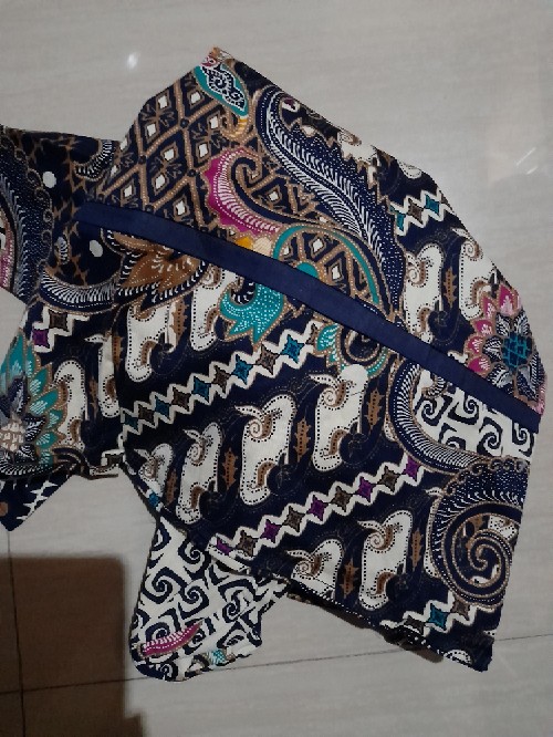 Jk-04 Atasan Batik Wanita Katun Strecth Lengan 3/4 Untuk Kerja Kantoran Model Simple Terbaru
