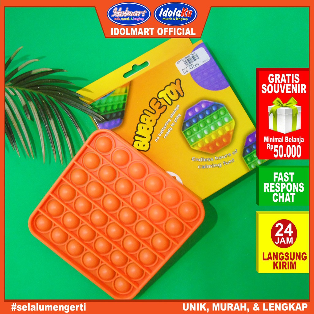 IDOLAKU Mainan Anak Pop It POP IT Push Bubble Fidget Sensory Toys