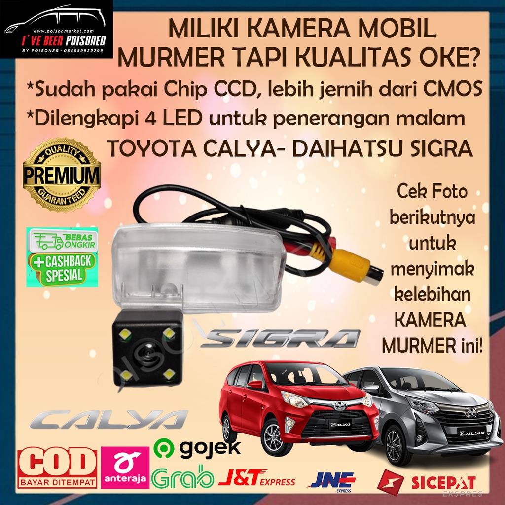 Budget Series Kamera Mundur Parkir Mobil Kamera Mobil Toyota Calya Daihatsu Sigra - Kamera Mundur Ca