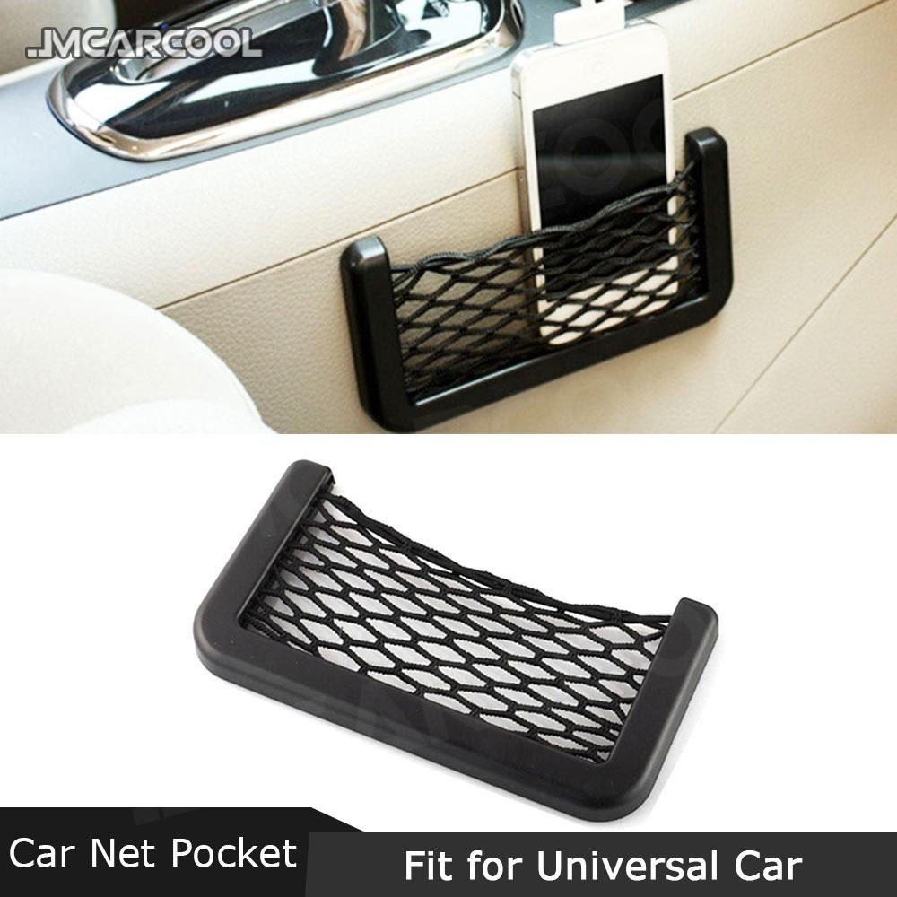 [BISA COD] Car Net Organizer Pockets Bag Kantong Jaring Mobil HP Holder Koin Kartu Karcis Tiket Rokok Jepit