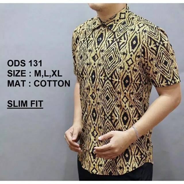 ODS 313 kemeja batik slimfit pria