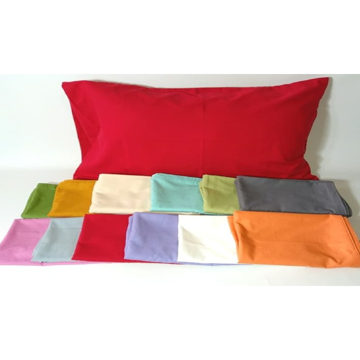 SARUNG BANTAL DAN SARUNG GULING POLOS PREMIUM MURAH ( 20pcs masuk 1 kg )