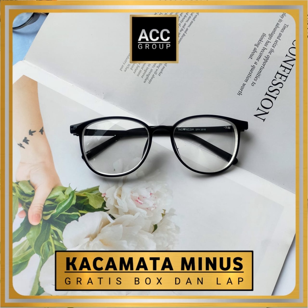 KACAMATA MINUS RABUN JAUH UNISEX TERBARU MINUS ( 0.50 S/D 4.00) FREEBOX DAN LAP