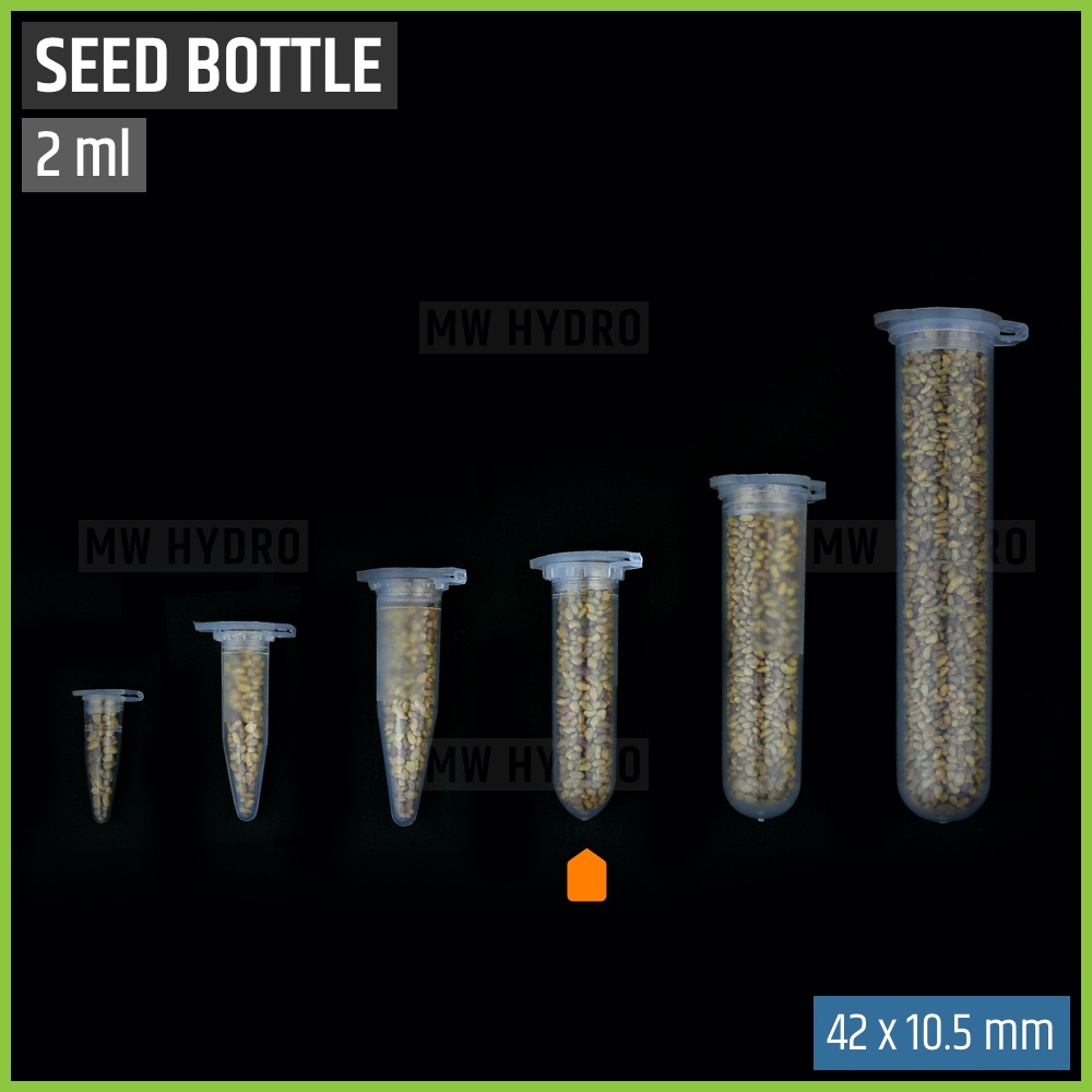 Botol Tabung Plastik Untuk Benih / Plastic Seed Bottle Tube - 2 ml