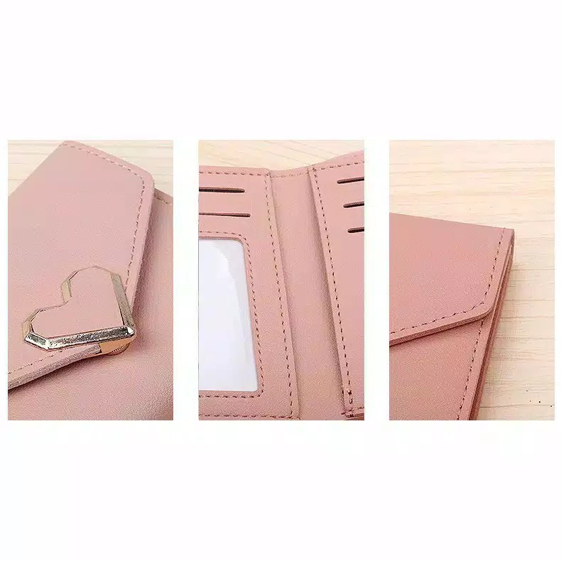 DOMPET KOREA DOMPET LIPAT LOVE DOMPET WANITA DOMPET MINI MURAH BISA COD