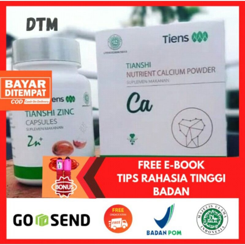 

tiens peninggi badan paket susu kalsium NHCP & Zinc capsule Original