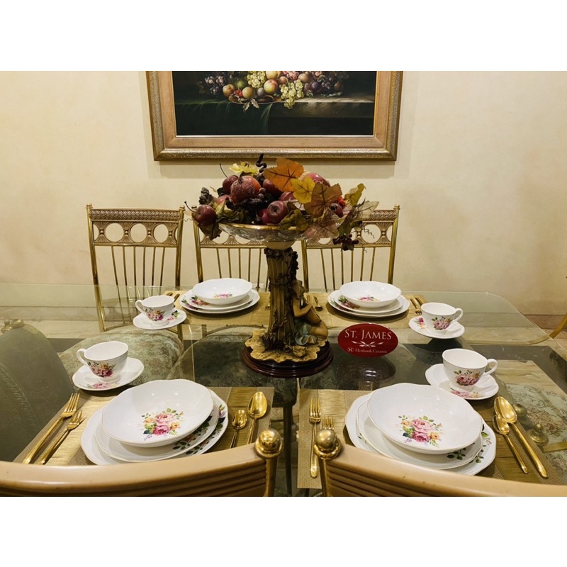 Dinner Set Saint James La Vie Est Belle 20 Pcs Mewah Cantik