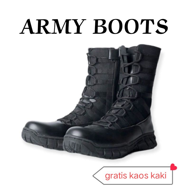 SEPATU PDL NINJA HATORI ASLI KULIT 022 ARMY BOOTS