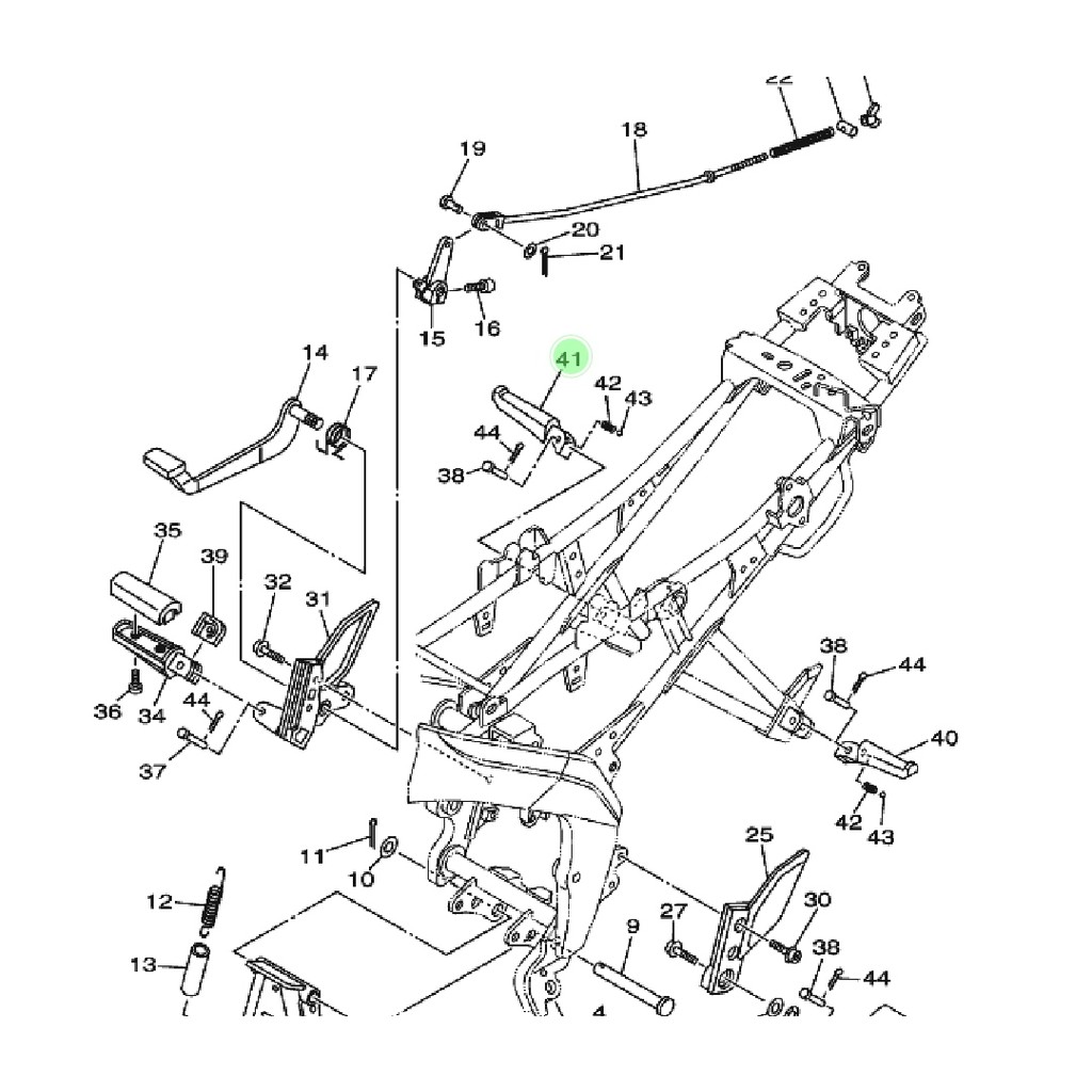 BESI FOOTSTEP FOOT STEP INJEKAN KAKI BELAKANG KANAN VIXION LAMA NEW NVL NVA MX KING - VIXION R 155 ORIGINAL YGP 3C1-F7441-01