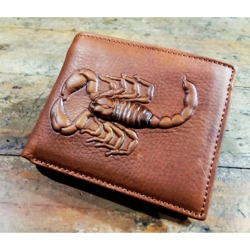 Dompet Pria Kulit Asli Motif 3D Kalajengking 100% Original Dompet Scorpion Kings Kulit Asli