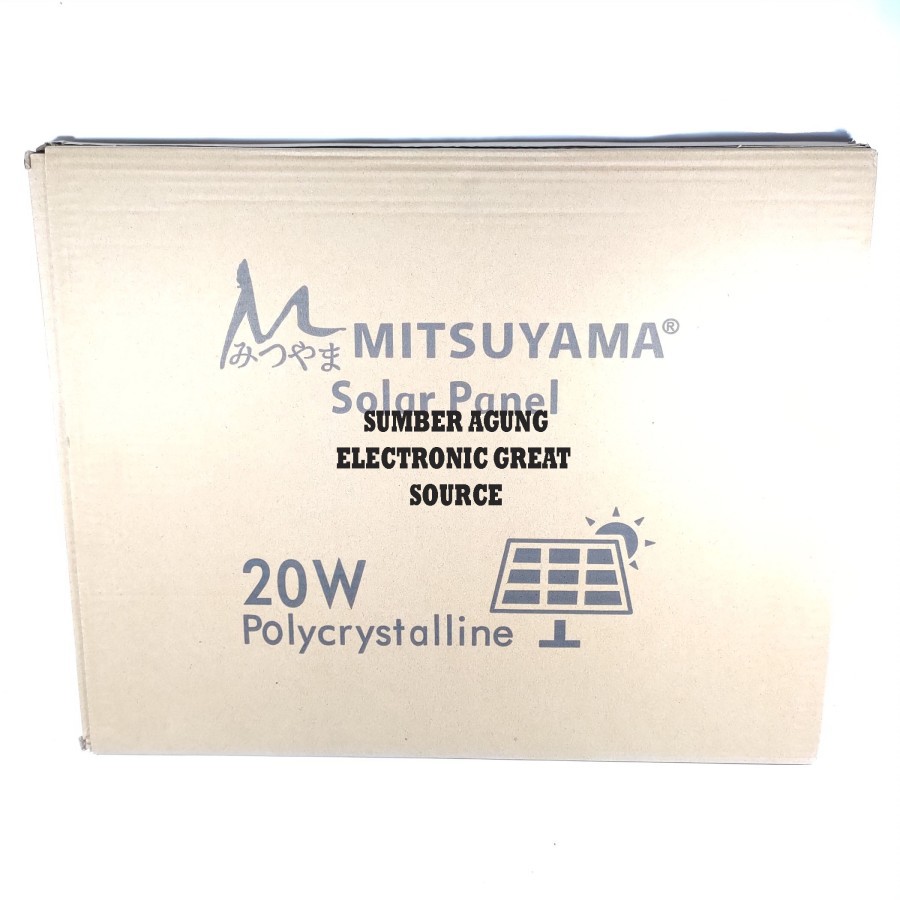 Mitsuyama Papan Solar Panel 20W Polycrystalline Tenaga Surya Matahari