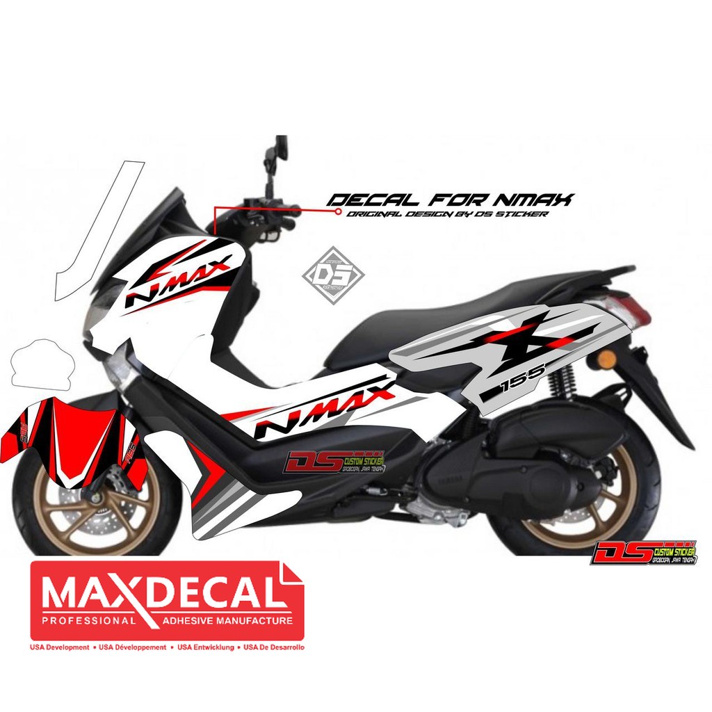 Stiker Decal NMAX Putih Simpel