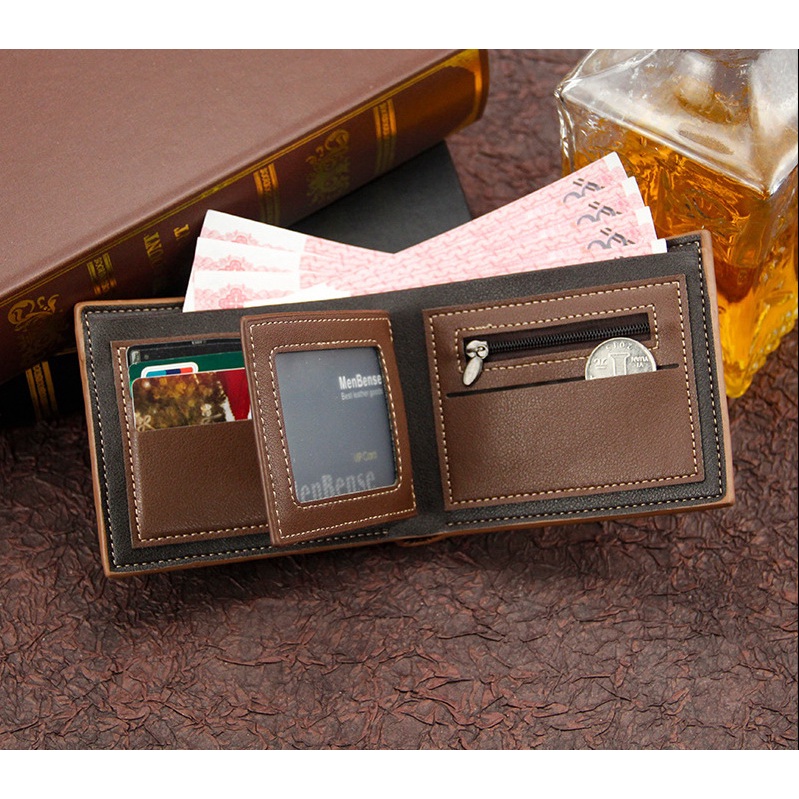 [Lms] Dompet Lipat Kulit Pria Branded MENBENSE ORIGINAL