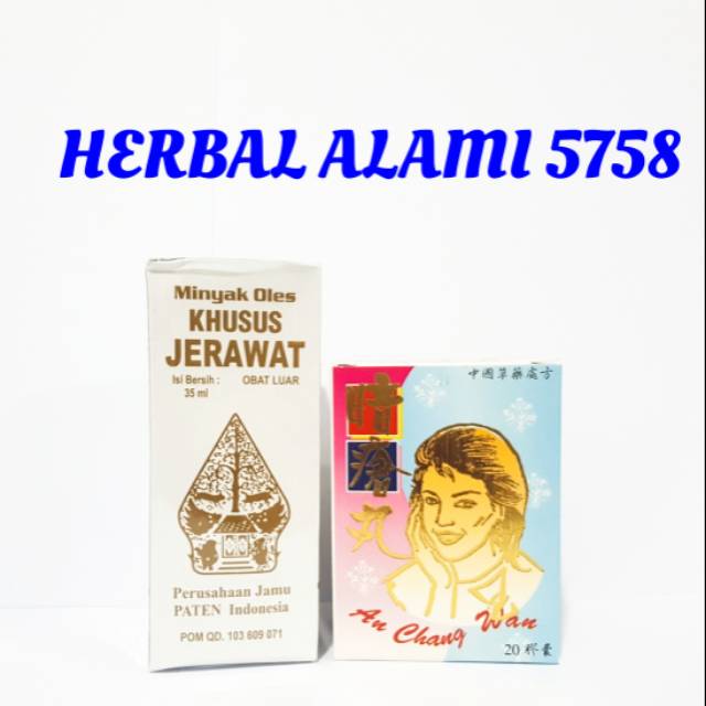 Paket  An Chang Wan dan Minyak Oles Jerawat Cap Wayang -obat jerawat