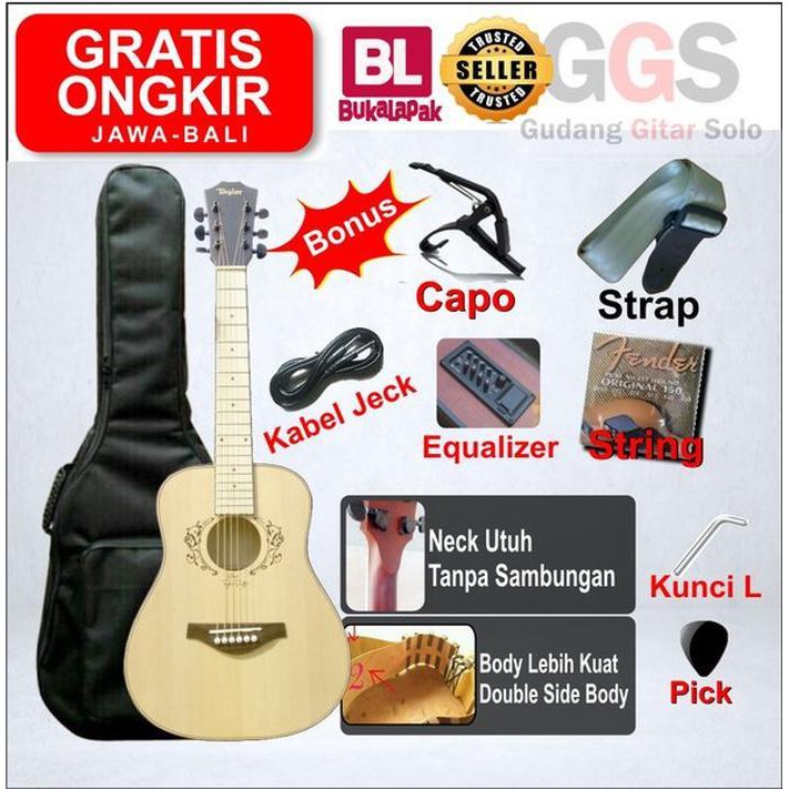 Dijual Gitar akustik elektrik junior 3-4 taylor baby not original banyak bo Limited