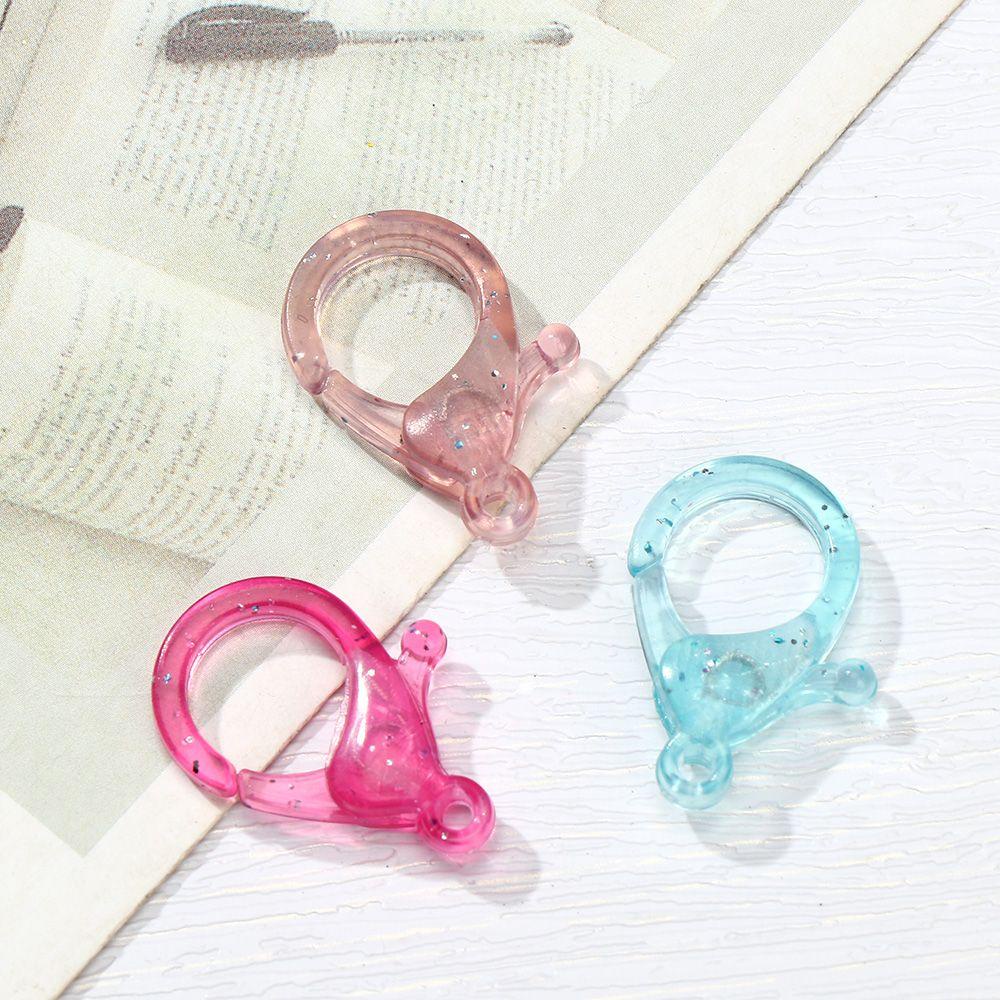 Wonder 10Pcs/Lot Plastik Lobster Clasps Gelang DIY Kerajinan Membuat Perhiasan Aksesoris Gesper Akrilik Kecil