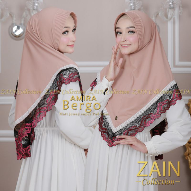 Bergo Amira Renda Ori Zain Hijab