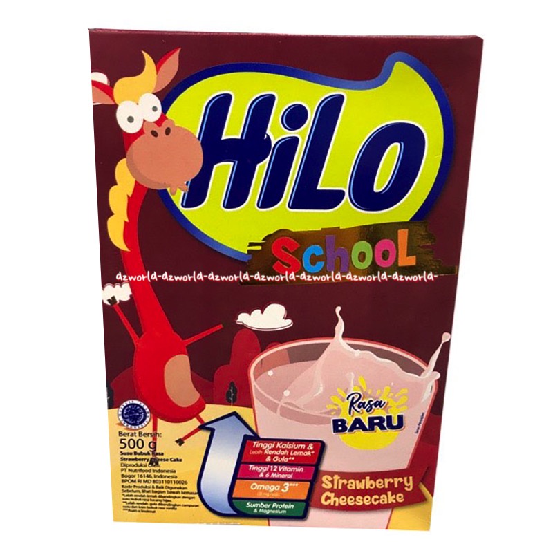 Hilo School Strawberry Cheesecake 500gr Susu Bubuk Untuk Kalsium Tulang Menambah Tinggi Anak Hilo Skul Rasa Stroberi Cheese Cake 500 gram