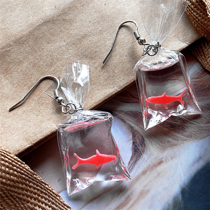 Handmade Anting Kait Gantung Bentuk Ikan Buatan Tangan Untuk Wanita