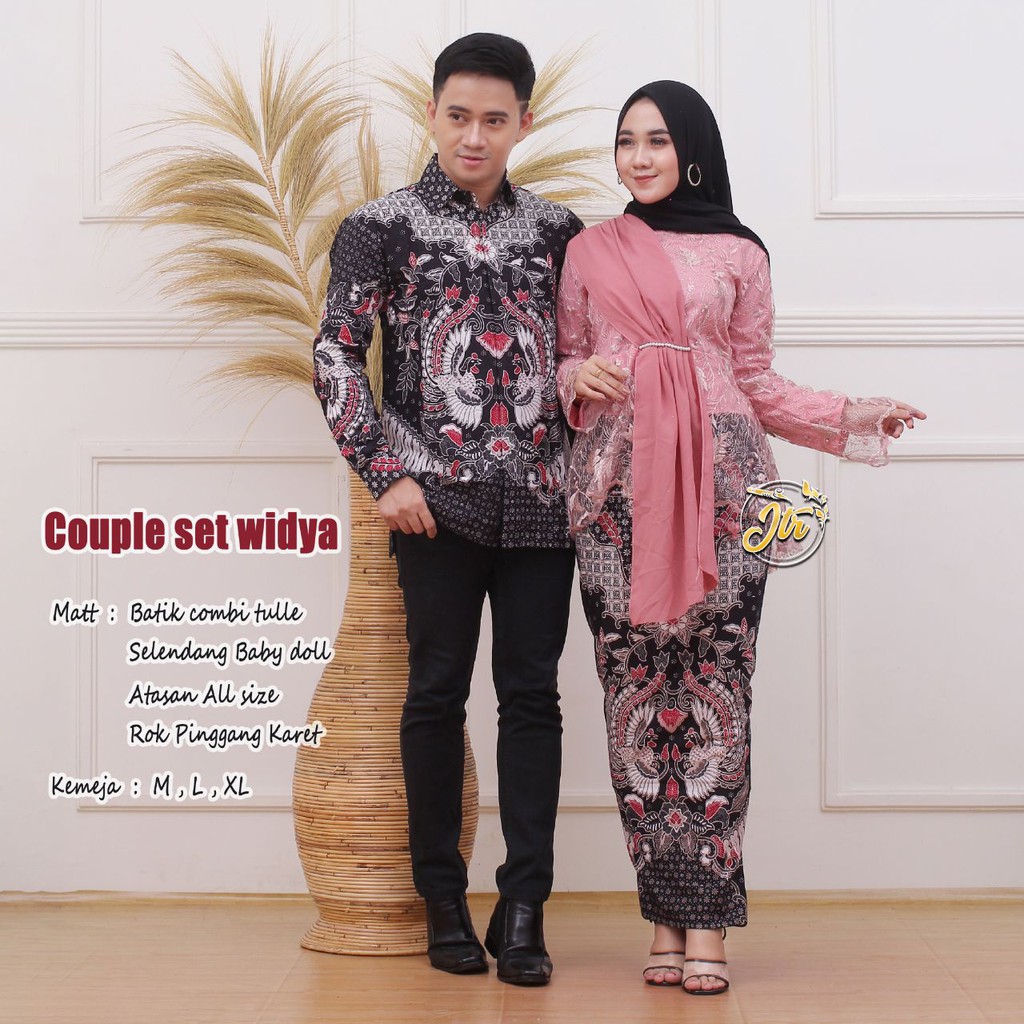 BATIK COUPLE WIDYA KEBAYA BRUKAT MODEL TERBARU WANITA REMAJA DEWASA COUPLE PASANGAN