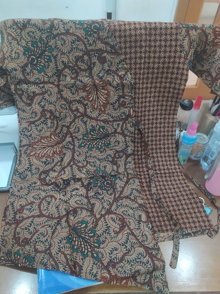 Tey-17 Batik Wanita Asj Sa Hrb026 Kenongo Kemeja Tosca Pendek