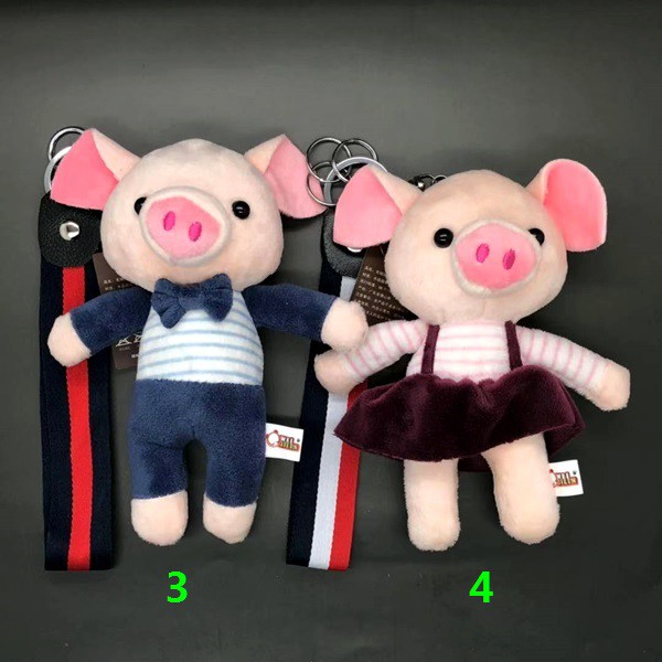 Gantungan Kunci Bludru Boneka Babi Piggy Pig Couple Keychain