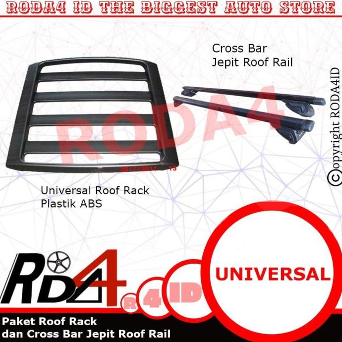 Paket Roof Rack Rak Bagasi Dan Cross Bar Jepit Roof Rail Sx4 / X-Over
