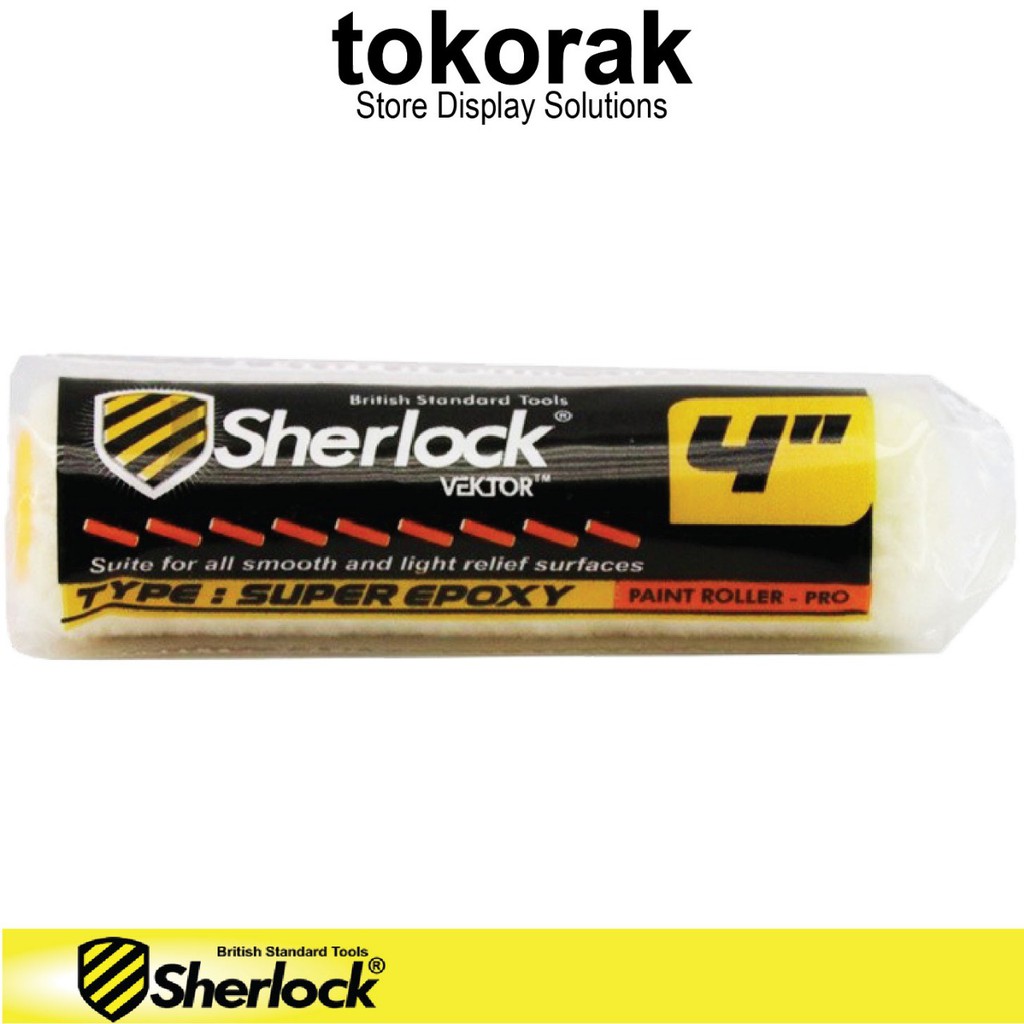 ISI KUAS ROLL KAPAL 4 INCH SUPER EPOXY SHERLOCK REFILL ROLLER CAT BULU