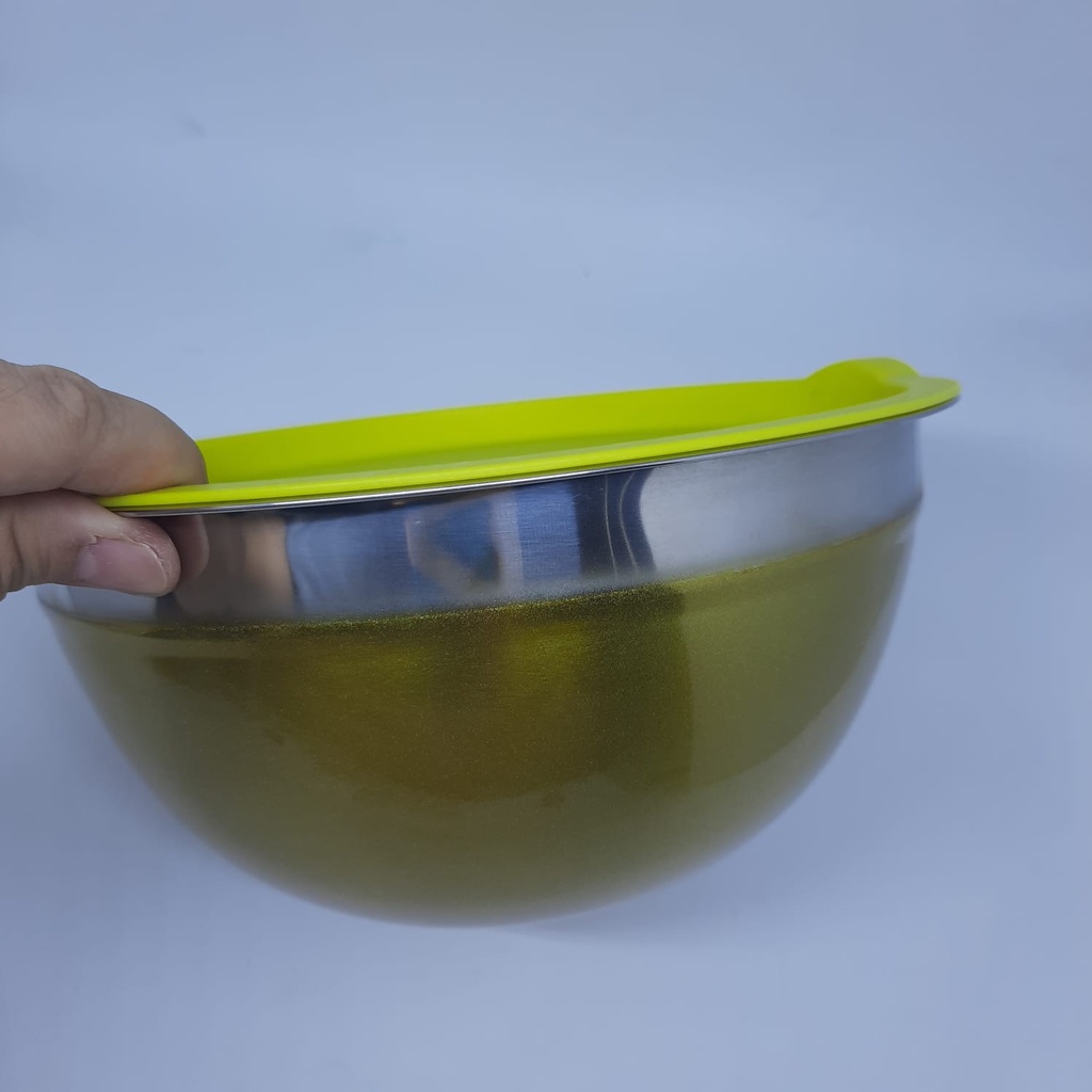 Ming bowl dengan tutup 22cm kuning