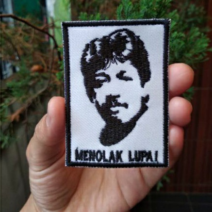 Emblem Patch Bordir Munir Menolak Lupa
