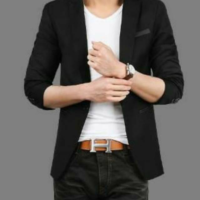 Blazer pria hitam polos / JAS PRIA / BLAZER JAS PRIA